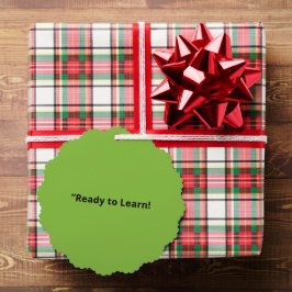 Flat Lime Green Background – School Texture Ornament Karte