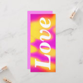 Flat "Love" greeting card. Karte (Vorderseite/Rückseite Beispiel)