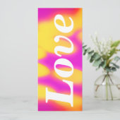 Flat "Love" greeting card. Karte (Stehend Vorderseite)