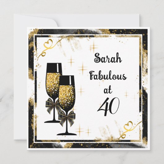 Flat Meilenstein Geburtstagskarte Feiertagskarte (Vorderseite)