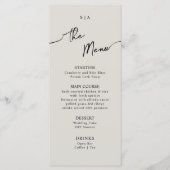 Flat Menu für Boho Wedding. Menükarte (Vorderseite)