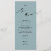 Flat Menu für Boho Wedding. Menükarte (Vorderseite)