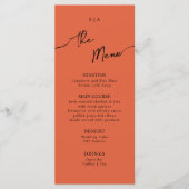 Flat Menu für Boho Wedding. Menükarte (Vorderseite)