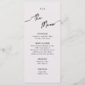 Flat Menu für Boho Wedding. Menükarte (Vorderseite)