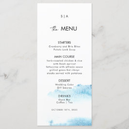 Flat Menu für eine moderne Hochzeit. Menükarte