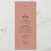 Flat Menu Hochzeit Minimalistisch modern. Menükarte (Vorderseite)