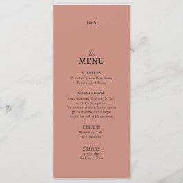 Flat Menu Hochzeit Minimalistisch modern. Menükarte