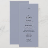 Flat Menu Hochzeit Minimalistisch modern. Menükarte (Vorne/Hinten)