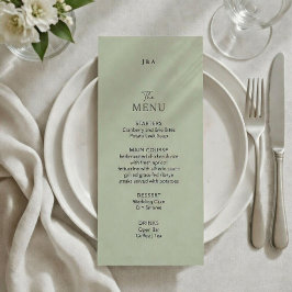 Flat Menu Hochzeit Minimalistisch modern. Menükarte