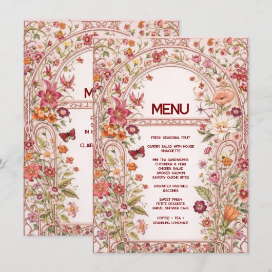 Flat Menu Menükarte (Vorne/Hinten)