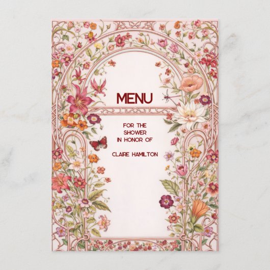 Flat Menu Menükarte (Rückseite)