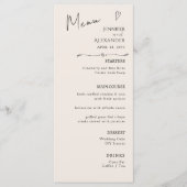 Flat Menu Minimalistisch moderne Kalligraphie, Hoc Menükarte (Vorderseite)