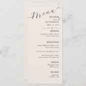 Flat Menu Minimalistisch moderne Kalligraphie, Hoc Menükarte (Vorne/Hinten)