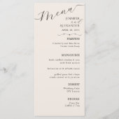 Flat Menu Minimalistisch moderne Kalligraphie, Hoc Menükarte (Vorderseite)