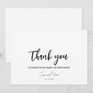 💍 Flat Minimalistisch Elegante Dankeskarte