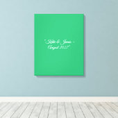 Flat Mint Green Background – Wedding Design Leinwanddruck (Insitu (Holzboden))