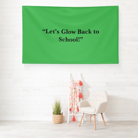 Flat Neon Green Background – School Texture Banner (Insitu)