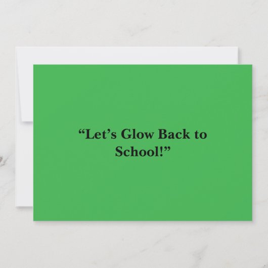 Flat Neon Green Background – School Texture Feiertagskarte (Vorderseite)