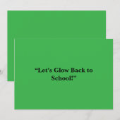 Flat Neon Green Background – School Texture Feiertagskarte (Vorne/Hinten)