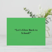 Flat Neon Green Background – School Texture Feiertagskarte (Stehend Vorderseite)