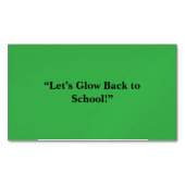 Flat Neon Green Background – School Texture Magnetische Visitenkarte (Vorderseite)