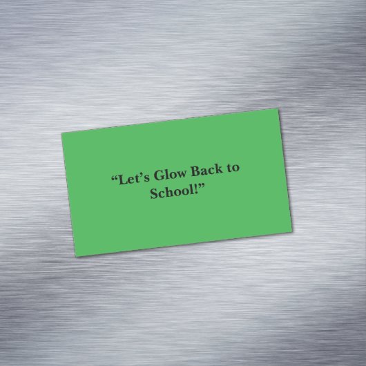 Flat Neon Green Background – School Texture Magnetische Visitenkarte (Beispiel)