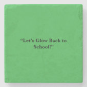 Flat Neon Green Background – School Texture Steinuntersetzer (Vorderseite)