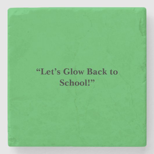 Flat Neon Green Background – School Texture Steinuntersetzer (Vorderseite)