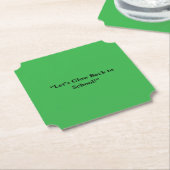 Flat Neon Green Background – School Texture Untersetzer (angewinkelt)