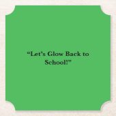 Flat Neon Green Background – School Texture Untersetzer (Vorderseite)