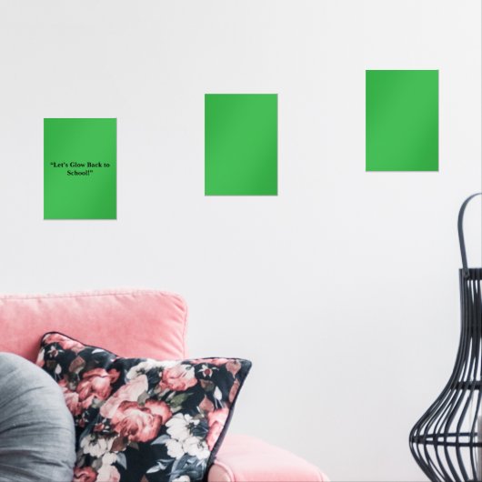 Flat Neon Green Background - Schultextur Bilderwand Sets (Wohnzimmer)