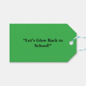 Flat Neon Green Background - Schultextur Geschenkanhänger (Vorderseite (Horizontal))
