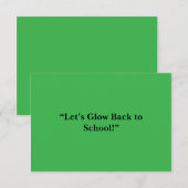 Flat Neon Green Background - Schultextur RSVP Karte (Vorne/Hinten)