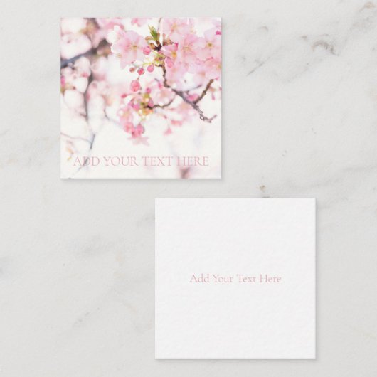FLAT NOTE CARD : CHERRY BLOSSOM BRANCH MITTEILUNGSKARTE (Vorne/Hinten)
