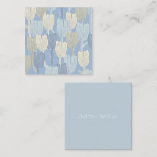 FLAT NOTE CARD : FLORAL HANDPAINING MITTEILUNGSKARTE (Vorne/Hinten)