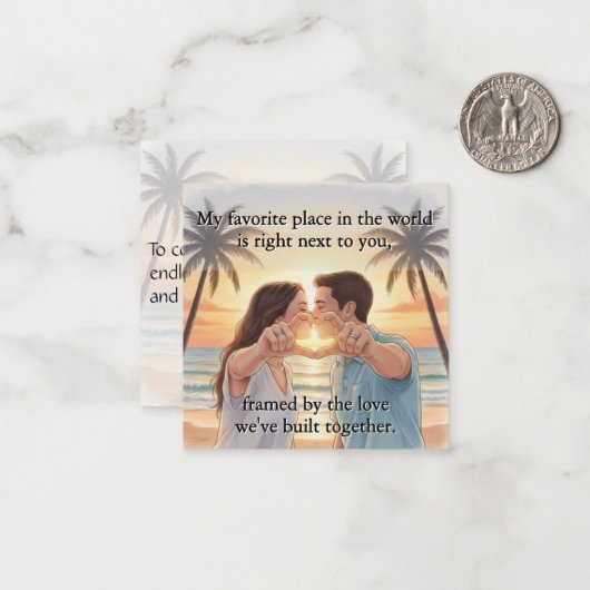 Flat Note Card Mitteilungskarte (Vorderseite/Rückseite Beispiel)