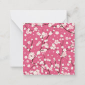 FLAT NOTE CARD : SAKURA : CHERRY BLOSSOMS MITTEILUNGSKARTE (Vorderseite)