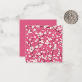 FLAT NOTE CARD : SAKURA : CHERRY BLOSSOMS MITTEILUNGSKARTE (Vorderseite/Rückseite Beispiel)
