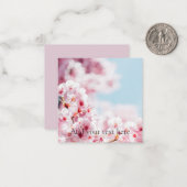 FLAT NOTE CARD : SAKURA : CHERRY BLOSSOMS MITTEILUNGSKARTE (Vorderseite/Rückseite Beispiel)