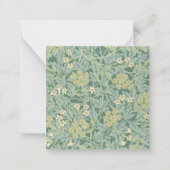 FLAT NOTE CARD : WILLIAM MORRIS : JASMINE MITTEILUNGSKARTE (Vorderseite)