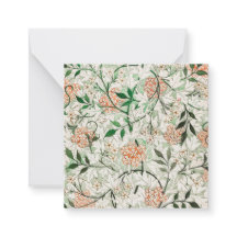 FLAT NOTE CARD : WILLIAM MORRIS : JASMINE