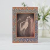  Flat Note card with Vintage Dancer Dankeskarte (Stehend Vorderseite)