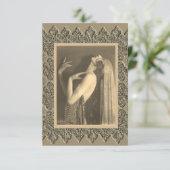  Flat Note card with Vintage Dancer Dankeskarte (Stehend Vorderseite)