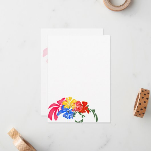 flat  Note Cards Mitteilungskarte (Vorderseite/Rückseite Beispiel)