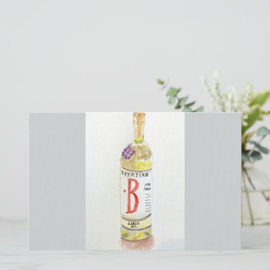 Flat Notecard, Extravagantes Öl Briefpapier (Stehend Vorderseite)