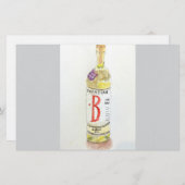 Flat Notecard, Extravagantes Öl Briefpapier (Vorne/Hinten)