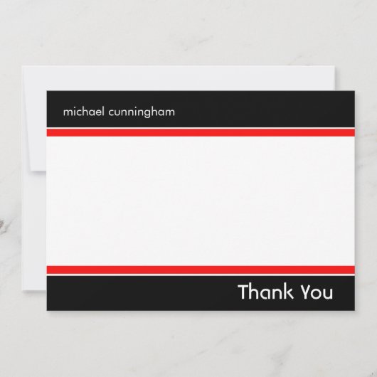Flat Notecard mit Name Mitteilungskarte (Vorderseite)