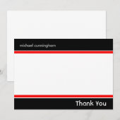 Flat Notecard mit Name Mitteilungskarte (Vorne/Hinten)