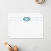 Flat Notecard Monogram Mitteilungskarte (Vorderseite/Rückseite Beispiel)