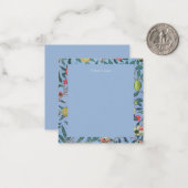 FLAT NOTECARD : WILLIAM MORRIS "BLAUE POMEGRANATES MITTEILUNGSKARTE (Vorderseite/Rückseite Beispiel)